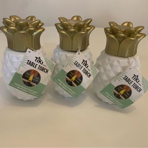 Tiki brand tabletop pineapple tiki torch - 3 pack